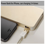 Titanium  Portable Battery Charger Power Bank 8000mAh