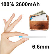 Slim 2600mAh Mini external Polymer Battery Card Power Bank