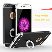 For iphone6/6s electroplating all inclusive hard protective case with ring holder