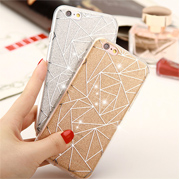 Fashionable electroplating iphone6/6s plus diamond shaped phone case 