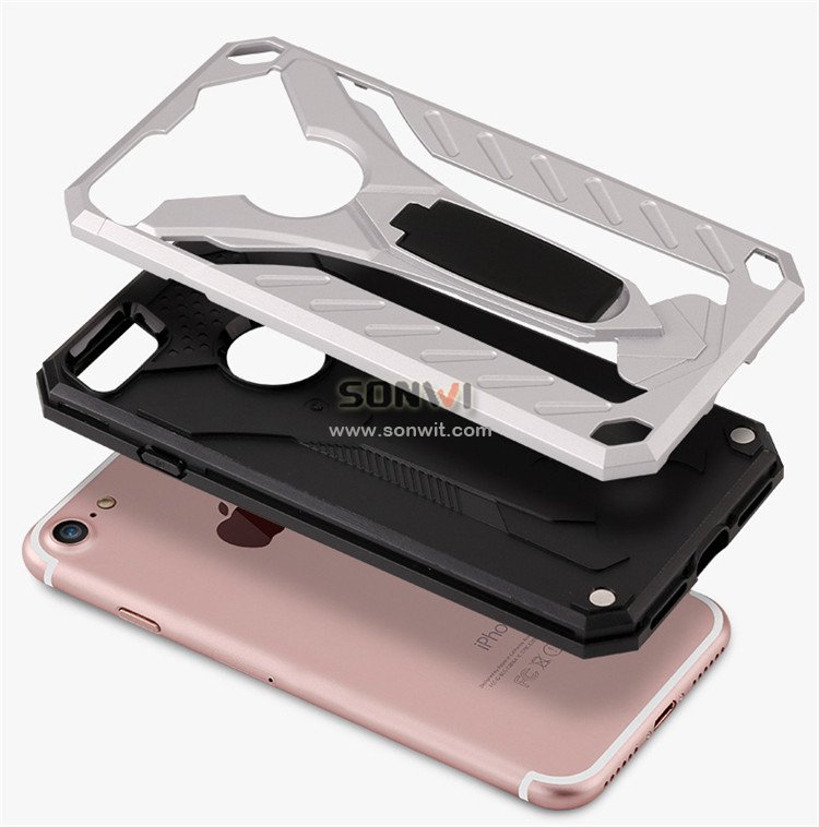 Shock proof PC&Silicone Phone Case for iphone 7/7 plus