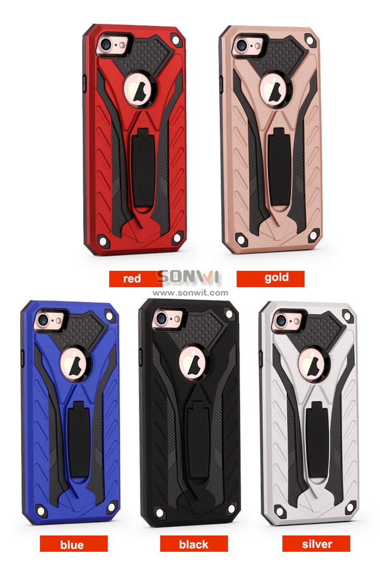 Shock proof PC&Silicone Phone Case for iphone 7/7 plus