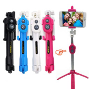  Tripod Wired Monopod Selfie Stick Monopod With Bluetooth Shutter Button