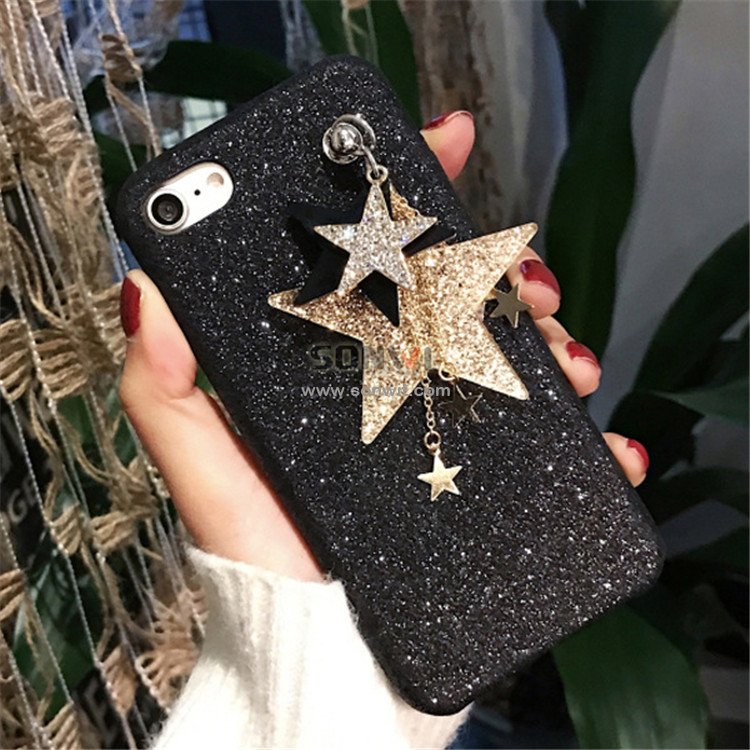 Flash Powder Phone Case with Pendant for iphone 6/6s