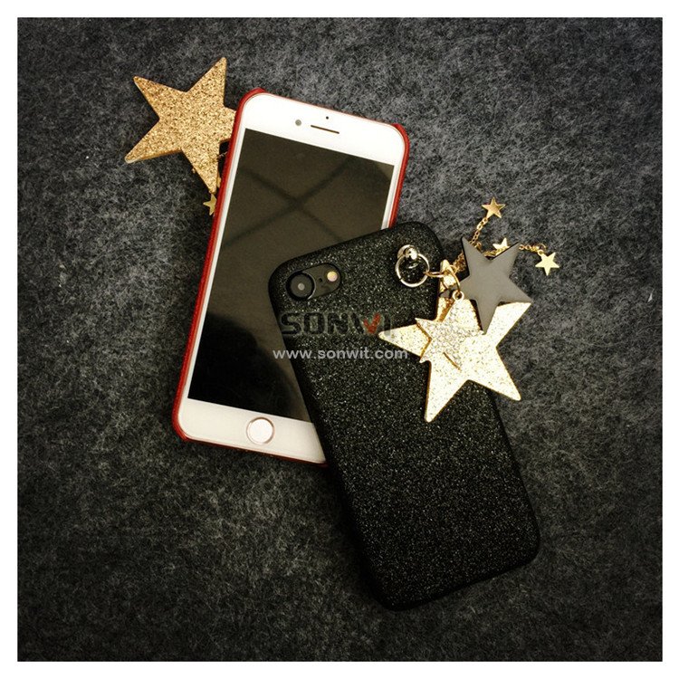 Flash Powder Phone Case with Pendant for iphone 6/6s