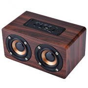 Retro Wood Wireless Bluetooth Speaker Portable Speaker bluetooth altavoz Mini 3D Dual Loudspeakers USB Charging enceinte