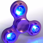 Led Light Aluminum Alloy Triangle 3 Bar Hand Fidget Spinner Toy